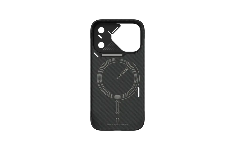 AULUMU A18 Semi Cover Aramid Fiber Case for iPhone 18 Pro Max / 17 Pro Max - Black