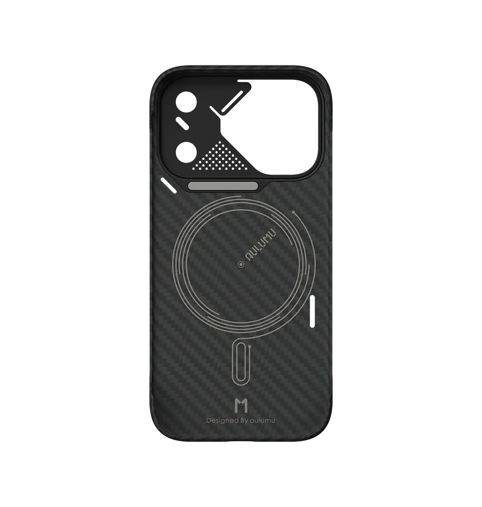 AULUMU A18 Semi Cover Aramid Fiber Case for iPhone 18 Pro Max / 17 Pro Max - Black