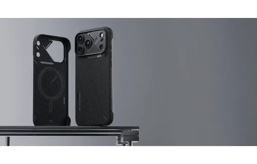 AULUMU A18 Semi Cover Aramid Fiber Case for iPhone 18 Pro Max / 17 Pro Max - Black