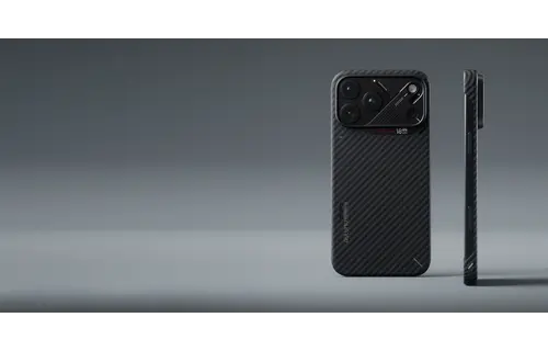 AULUMU A18 Semi Cover Aramid Fiber Case for iPhone 18 Pro Max / 17 Pro Max - Black