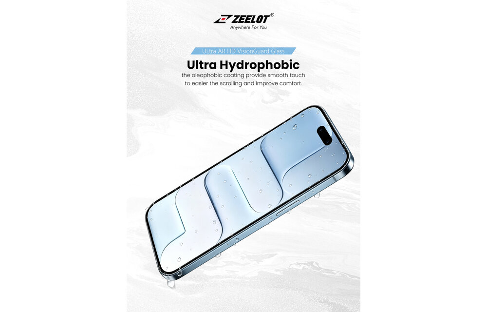 Zeelot Solidsleek 2.5D+ KK9 Supper Glass Ultra HD VisionGuard with Installation Kit for iPhone Duo - Retina Clear