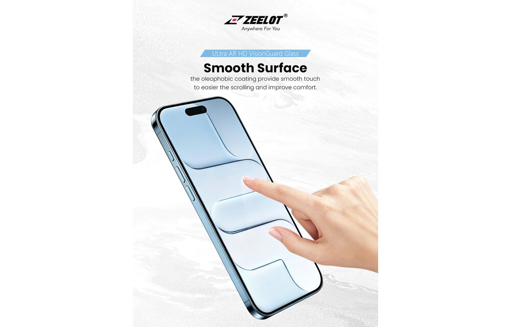 Zeelot Solidsleek 2.5D+ KK9 Supper Glass Ultra HD VisionGuard with Installation Kit for iPhone Duo - Retina Clear