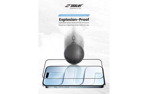 Zeelot Solidsleek 2.5D+ KK9 Supper Glass Ultra HD VisionGuard with Installation Kit for iPhone Duo - Retina Clear