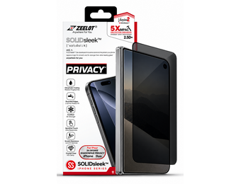 Zeelot Solidsleek 2.5D+ KK9 Supper Glass Protector 26 Degree Shadow Vue with Installation Kit for iPhone Duo - Privacy