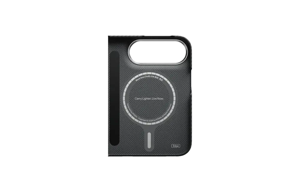 Pitaka Ultra Slim PitaTap Edge MagSafe Case for iPhone Duo - Black/Grey Twill