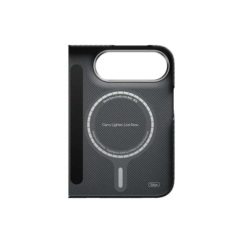 Pitaka Ultra Slim PitaTap Edge MagSafe Case for iPhone Duo - Black/Grey Twill