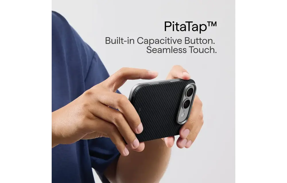 Pitaka Ultra Slim PitaTap Edge MagSafe Case for iPhone Duo - Black/Grey Twill