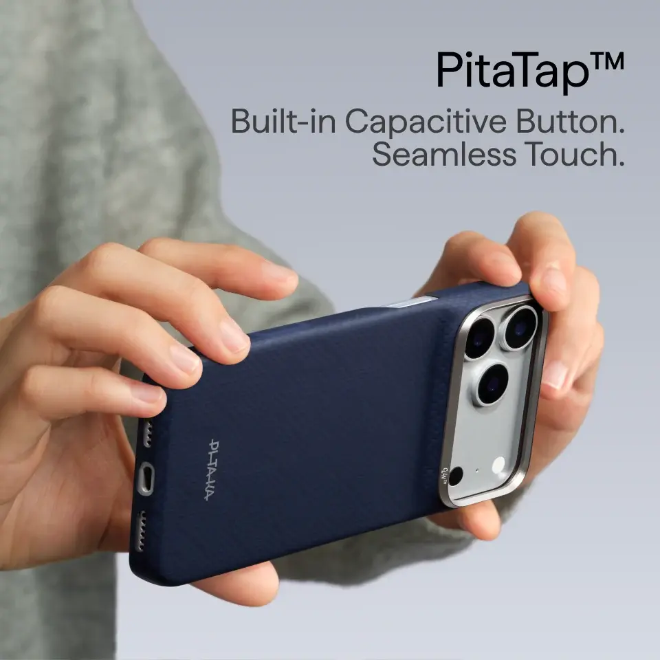 Pitaka Ultra Slim PitaTap PTK Weaving MagSafe Case for iPhone 18 Pro / 17 Pro - Sapphire Blue