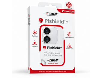 Zeelot Pishield Sturdy Titanium Alloy Lens Protector for iPhone Duo - Silver