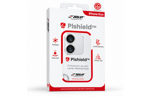 Zeelot Pishield Sturdy Titanium Alloy Lens Protector for iPhone Duo - Silver