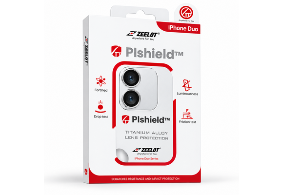 Zeelot Pishield Sturdy Titanium Alloy Lens Protector for iPhone Duo - Silver