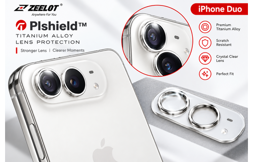 Zeelot Pishield Sturdy Titanium Alloy Lens Protector for iPhone Duo - Silver
