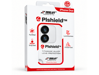 Zeelot Pishield Sturdy Titanium Alloy Lens Protector for iPhone Duo - Black