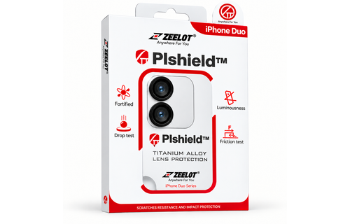 Zeelot Pishield Sturdy Titanium Alloy Lens Protector for iPhone Duo - Black