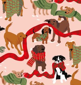 Paper E Clips Paper E. Clips - Dogs & Christmas Scarves Wrap Single