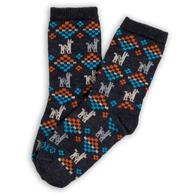 Pokoloko Pokoloko Alpaca Polygon Socks Dark Grey - L/XL
