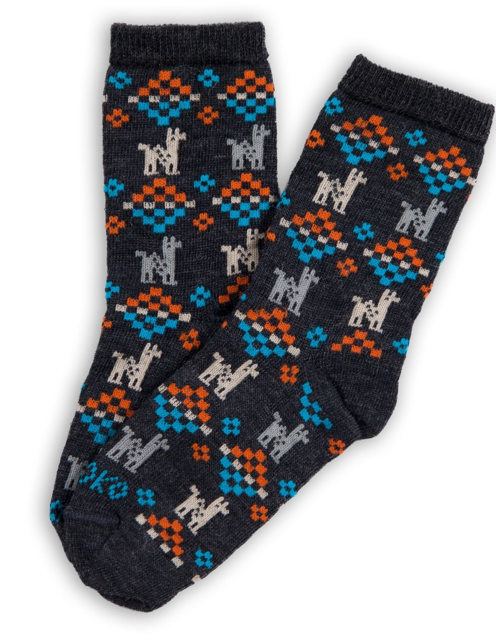 Pokoloko Pokoloko Alpaca Polygon Socks Dark Grey - S/M