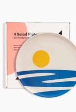 Poketo Poketo Bamboo Salad Plate Set/4 - Horizon
