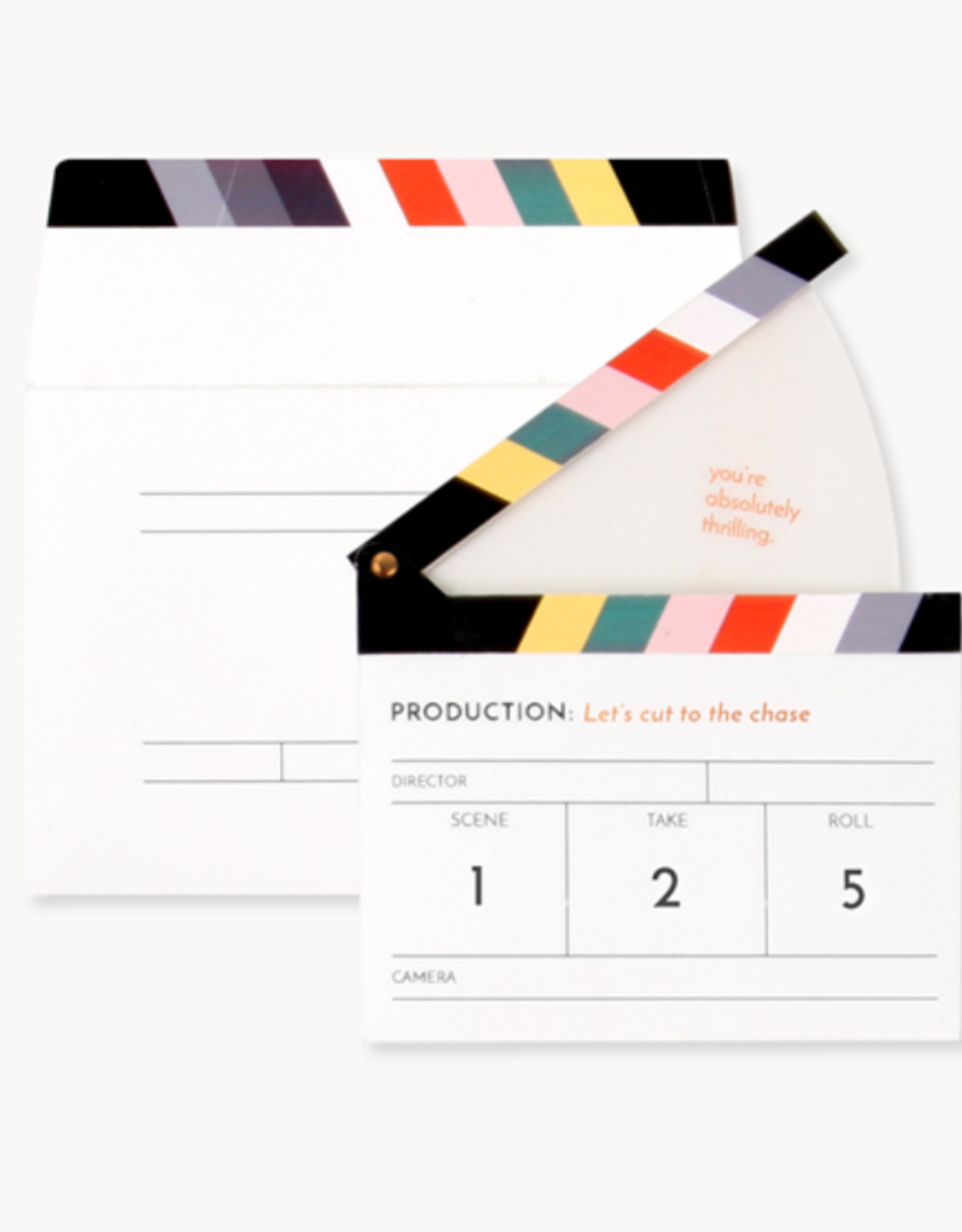 Up With Paper Luxe Paper Luxe - Clapperboard Card