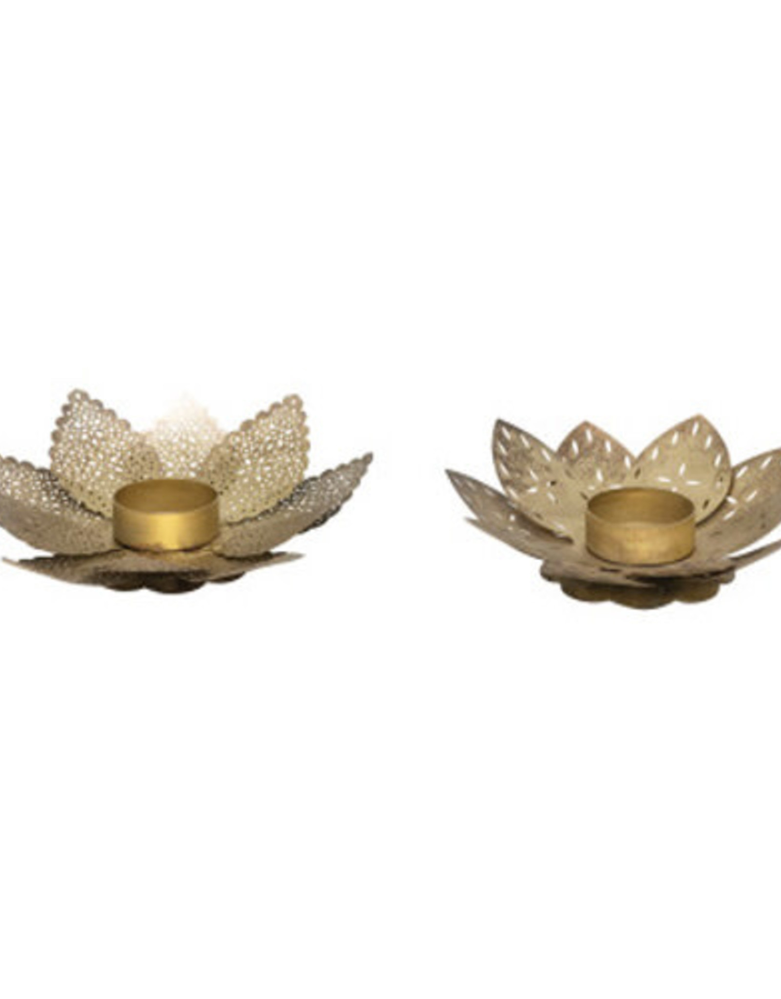 CC-BL CC-BL Flower Tealight Holder Brass - Assorted