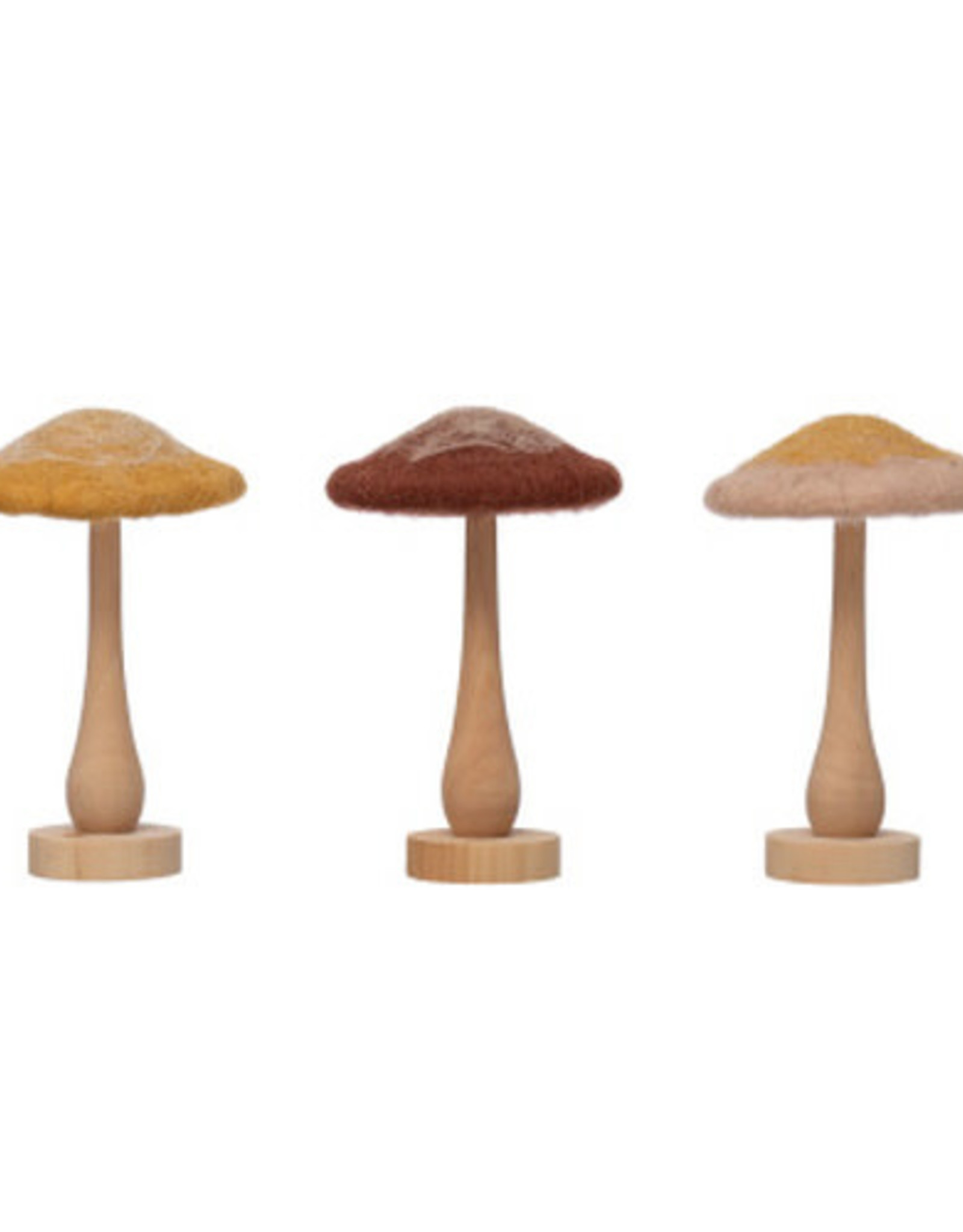 CC-BL CC-BL Wool /Wood Mushroom 7" - Assorted