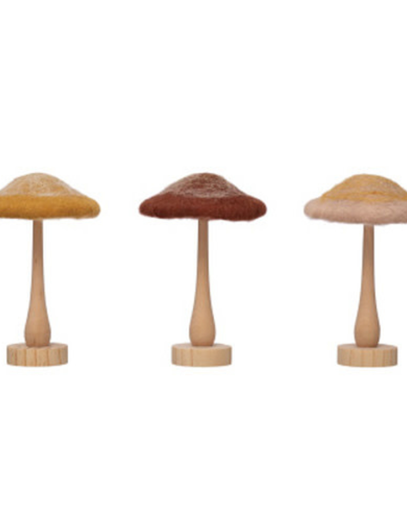 CC-BL CC-BL Wool /Wood Mushroom 8.5" - Assorted
