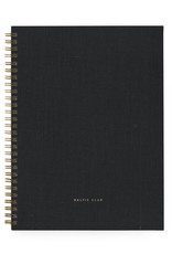 Baltic Club Baltic Club Large Spiral Notebook - Black Dotted