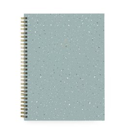 Baltic Club Baltic Club Large Spiral Notebook - Mint Terrazzo Blank Pages