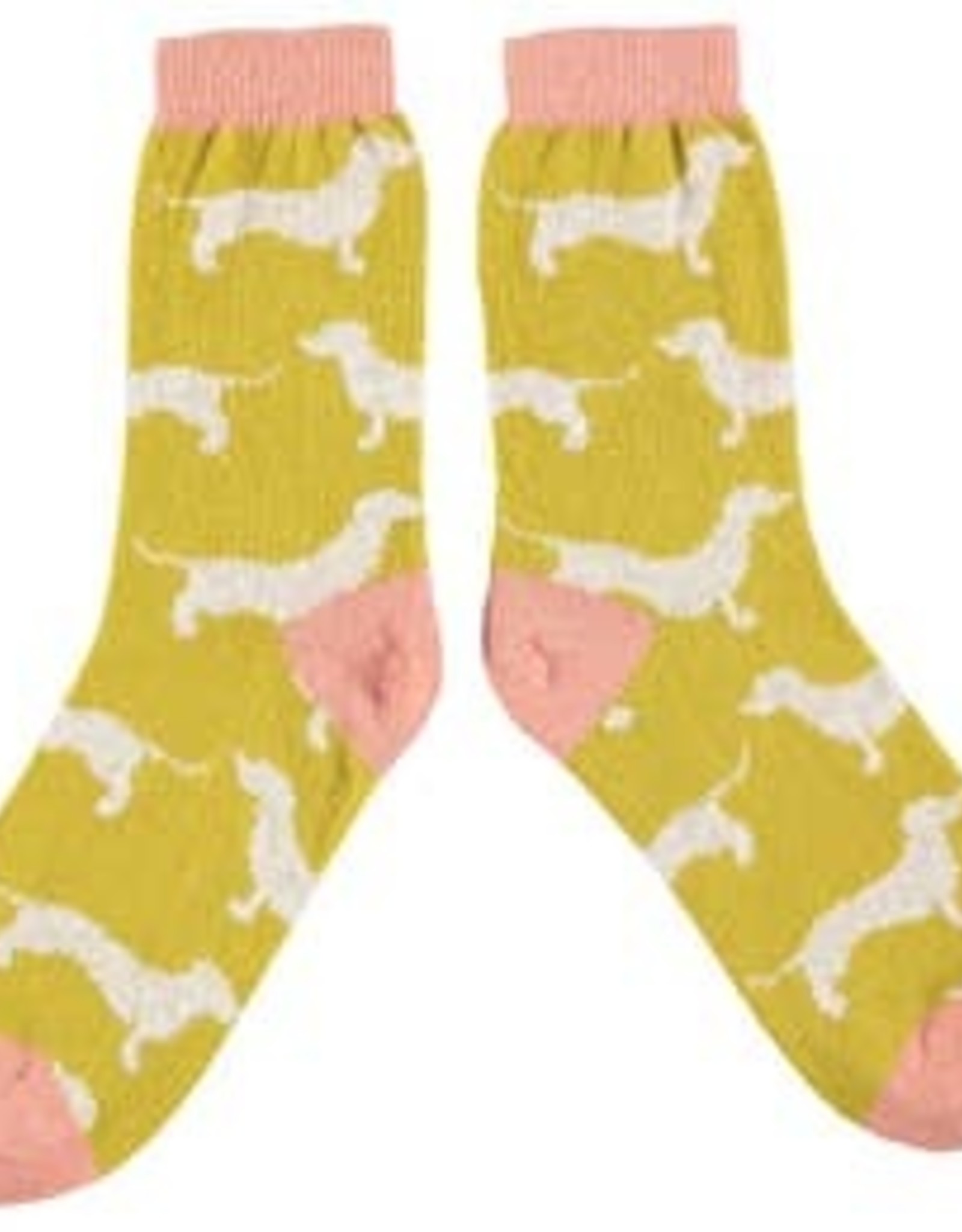 Catherine Tough - Lambswool Ankle Socks - Sausage Dog