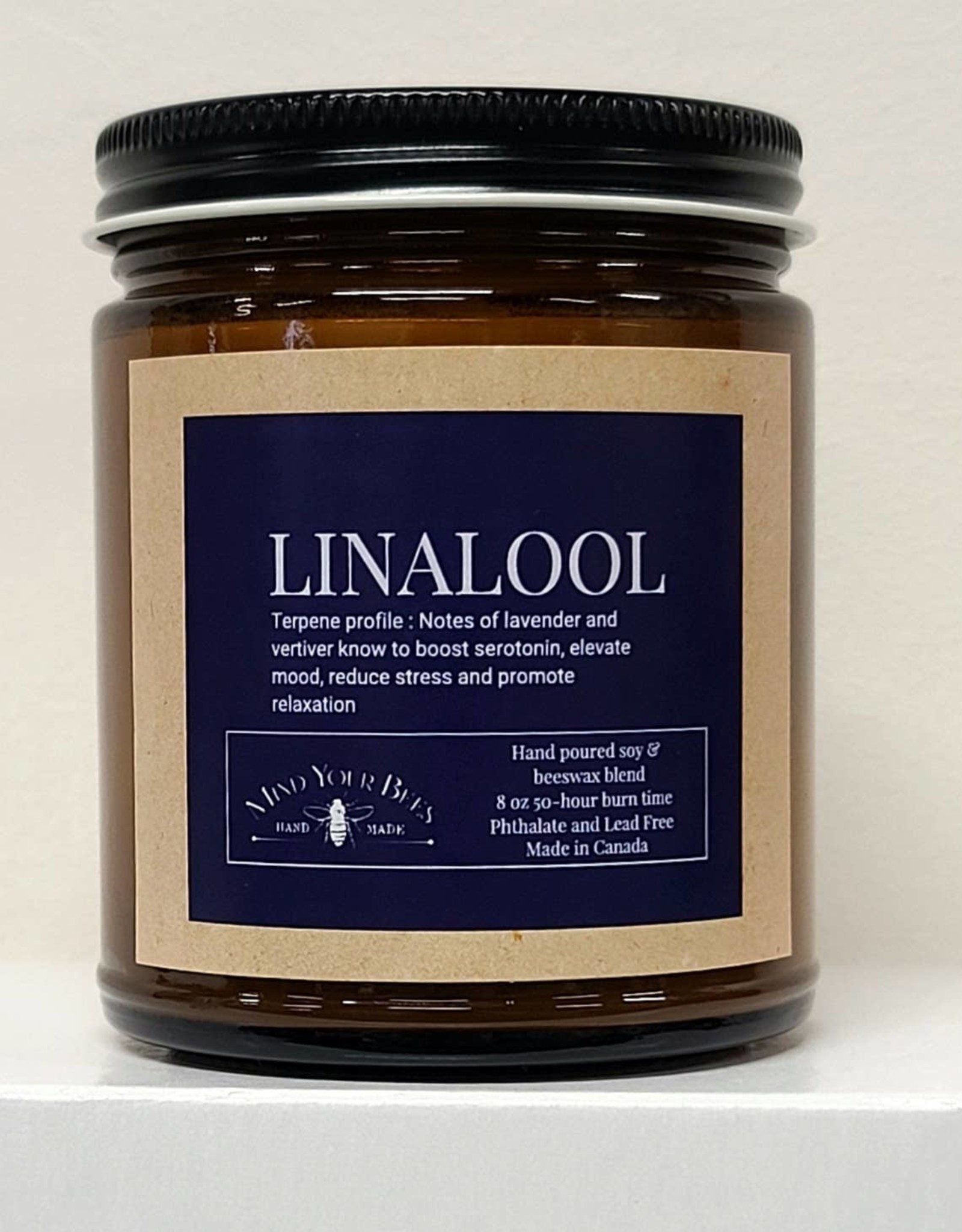 Mind Your Bees - Linalool Soy Beeswax Candle