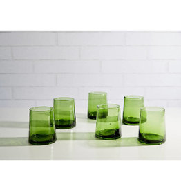 Verve Culture Verve - Moroccan Cone Glass Small - Green Set/2