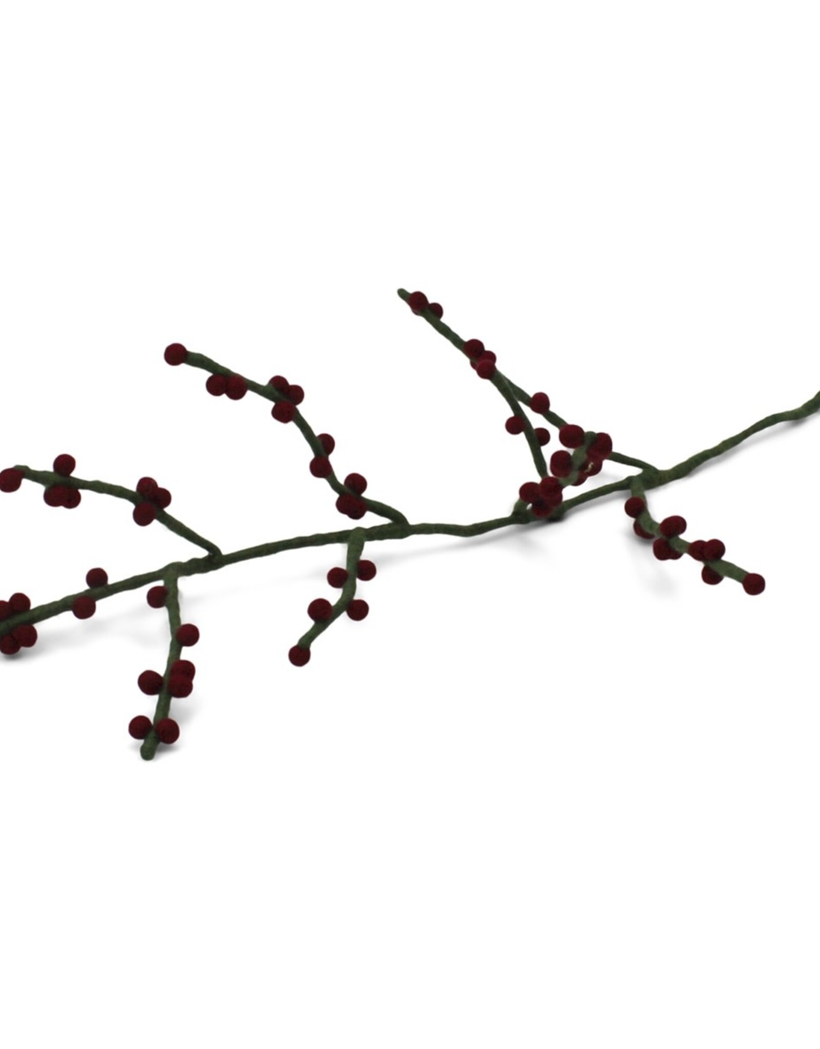 EGS EGS Fair Trade Felt Branch - Green w Dark Red Berries