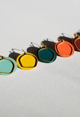 Copper Bee - Organic Hexagon  / Brass Earrings - Assorted