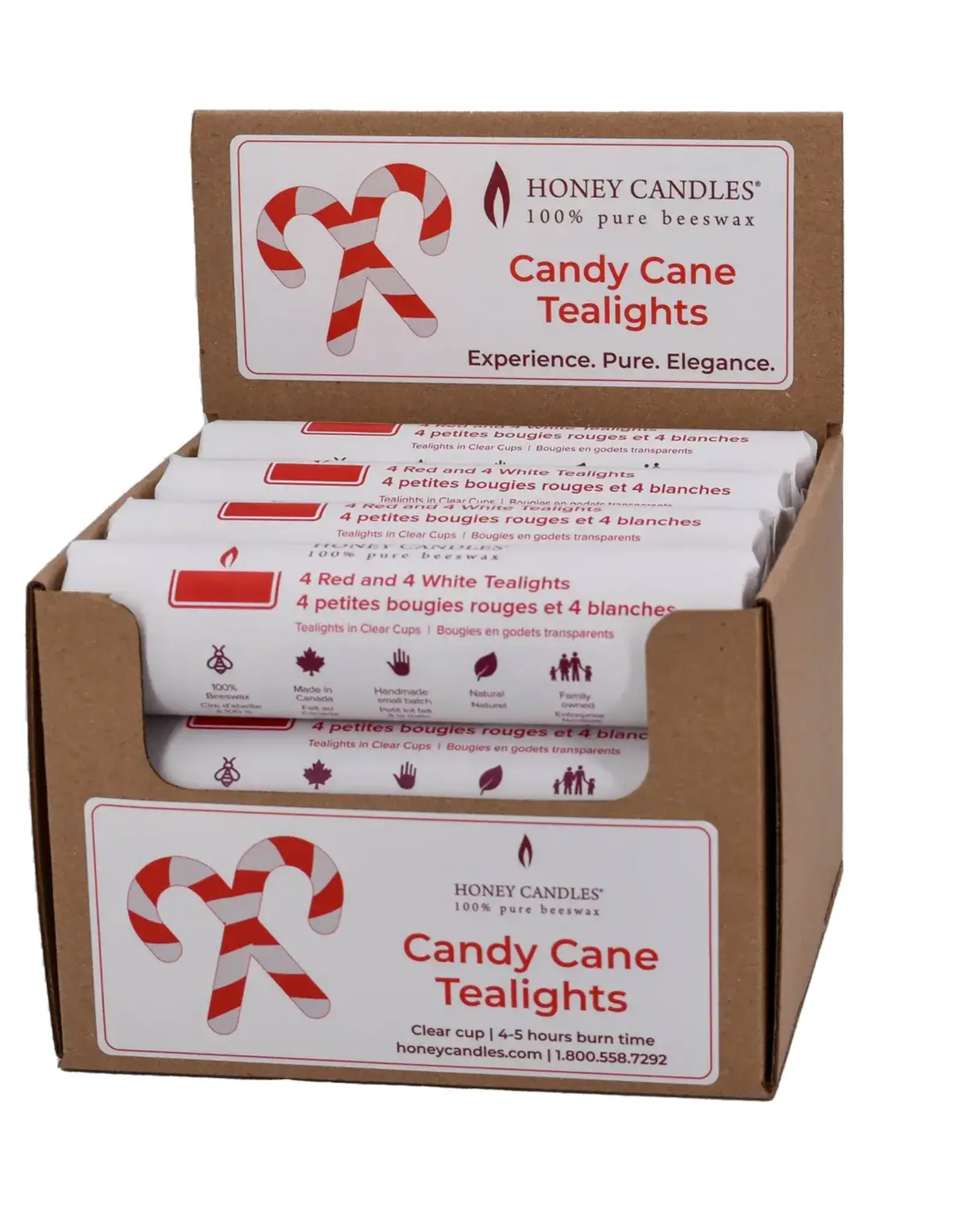 Honey Candles Honey Candles Holiday Tealight Pack (Red & White)