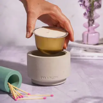 Ebb & Flow E&F Refillable Candle Set - Stone Amber Smoke Ebb & Flow E&F Refillable Candle Set - Stone Amber Smoke