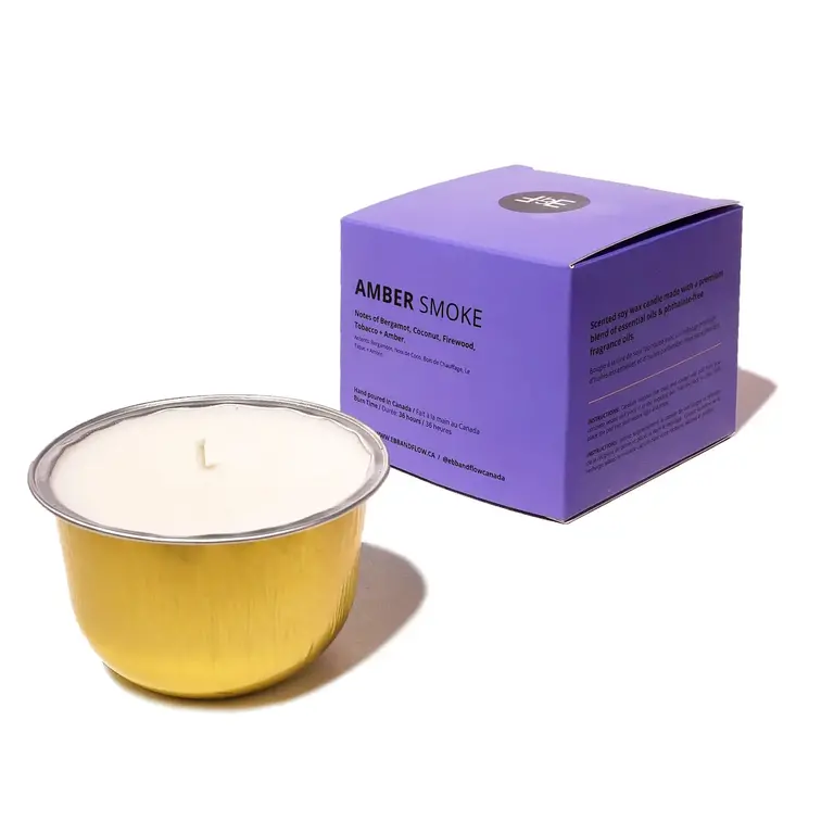 Ebb & Flow E&F Refillable Candle Set - Stone Amber Smoke