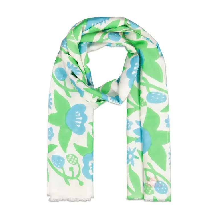 Kate Austin Kate Austin Donna Skinny Cotton Scarf - Strawberry Flower