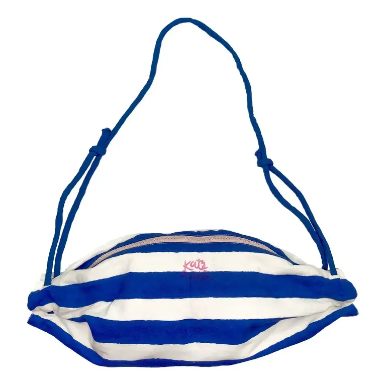 Kate Austin Kate Austin Bonbon Bag - Blue / White Wide Stripe