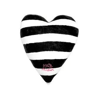 Kate Austin Kate Austin Heart Pillow Black/White Stripe