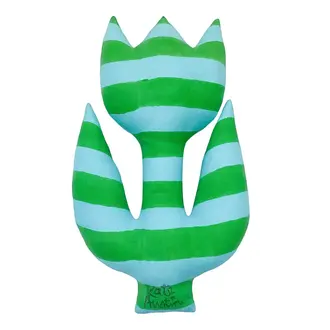 Kate Austin Kate Austin Tulip Pillow Blue Green Cabana Stripe