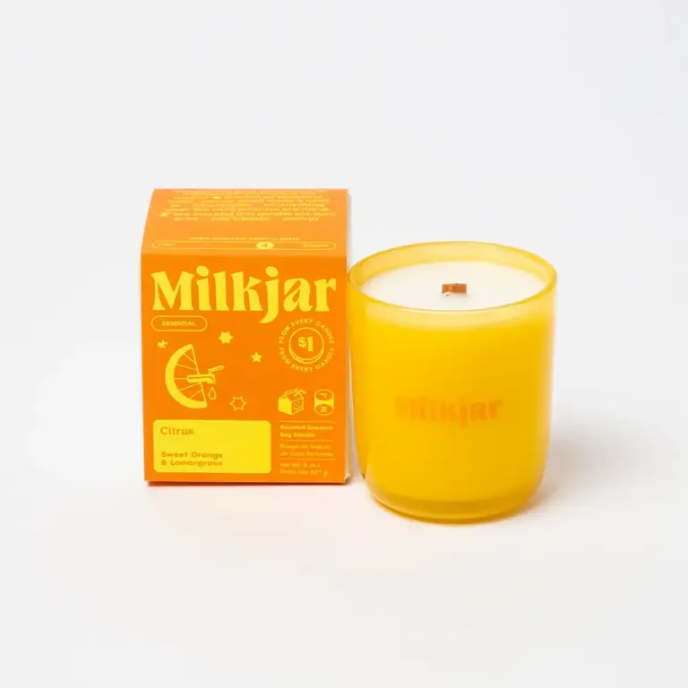 Milk Jar Candle Co Milk Jar Citrus 8oz Essential Oil Candle