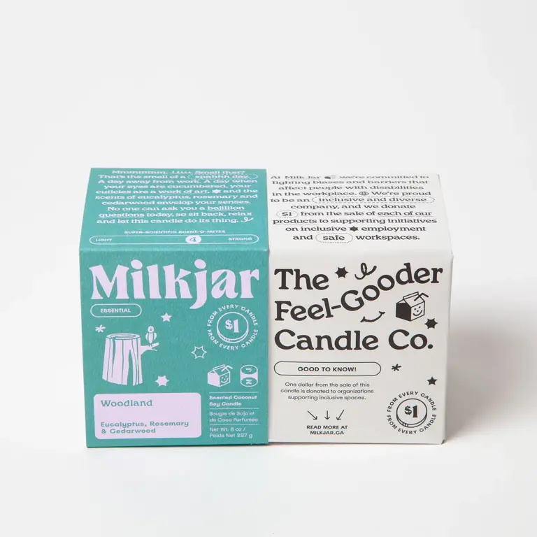 Milk Jar Candle Co Milk Jar Woodland 8oz Essential Oil Candle