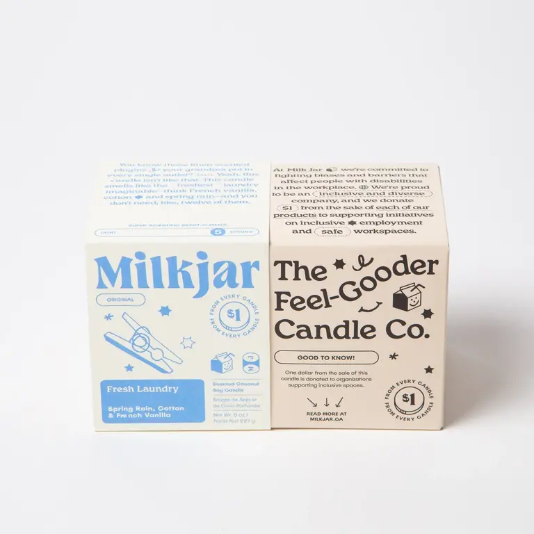 Milk Jar Candle Co Milk Jar Fresh Laundry 8oz Candle