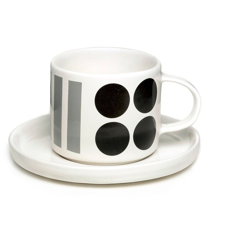 Camilla Engdahl Camilla Engdahl Dido Cup & Saucer Set - Black & Grey