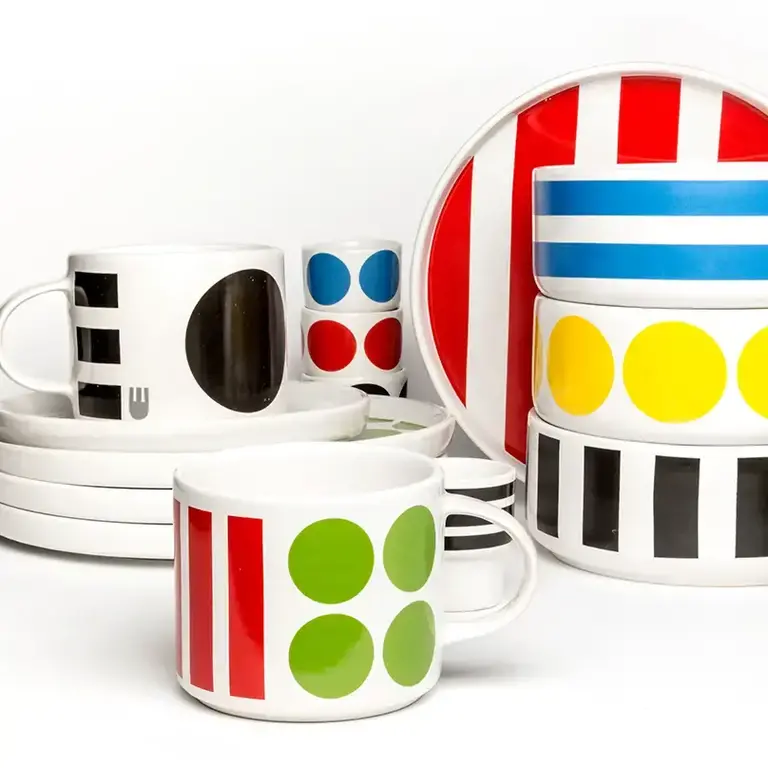 Camilla Engdahl Camilla Engdahl Dido Cereal Bowl - Green Spots