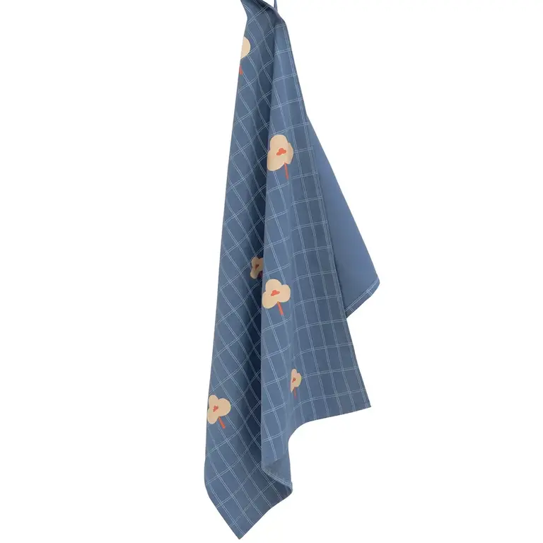 Jurianne Matter Jurianne Matter Flower Tea Towel- Blue