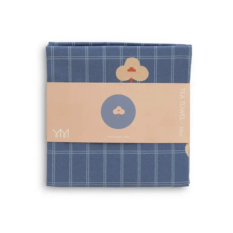 Jurianne Matter Jurianne Matter Flower Tea Towel- Blue