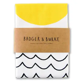 Badger & Burke Badger & Burke Sun Waves Tea Towel