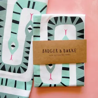 Badger & Burke Badger & Burke Twin Snake Tea Towel