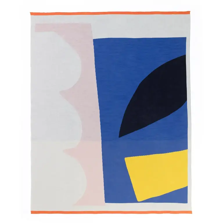 Sophie Home Sophie Home - Cotton Knit Throw Blanket - Orbi Cobalt
